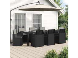 Vidaxl Conjunto De Jantar Para Jardim 9 Unid. Pp