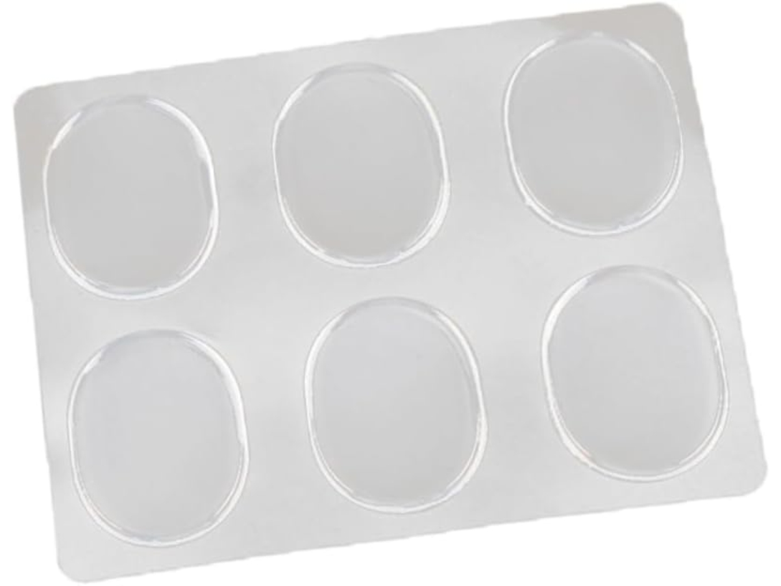 Palmilhas De Gel Silicone Para Sapatos, 6 Peças Transparentes