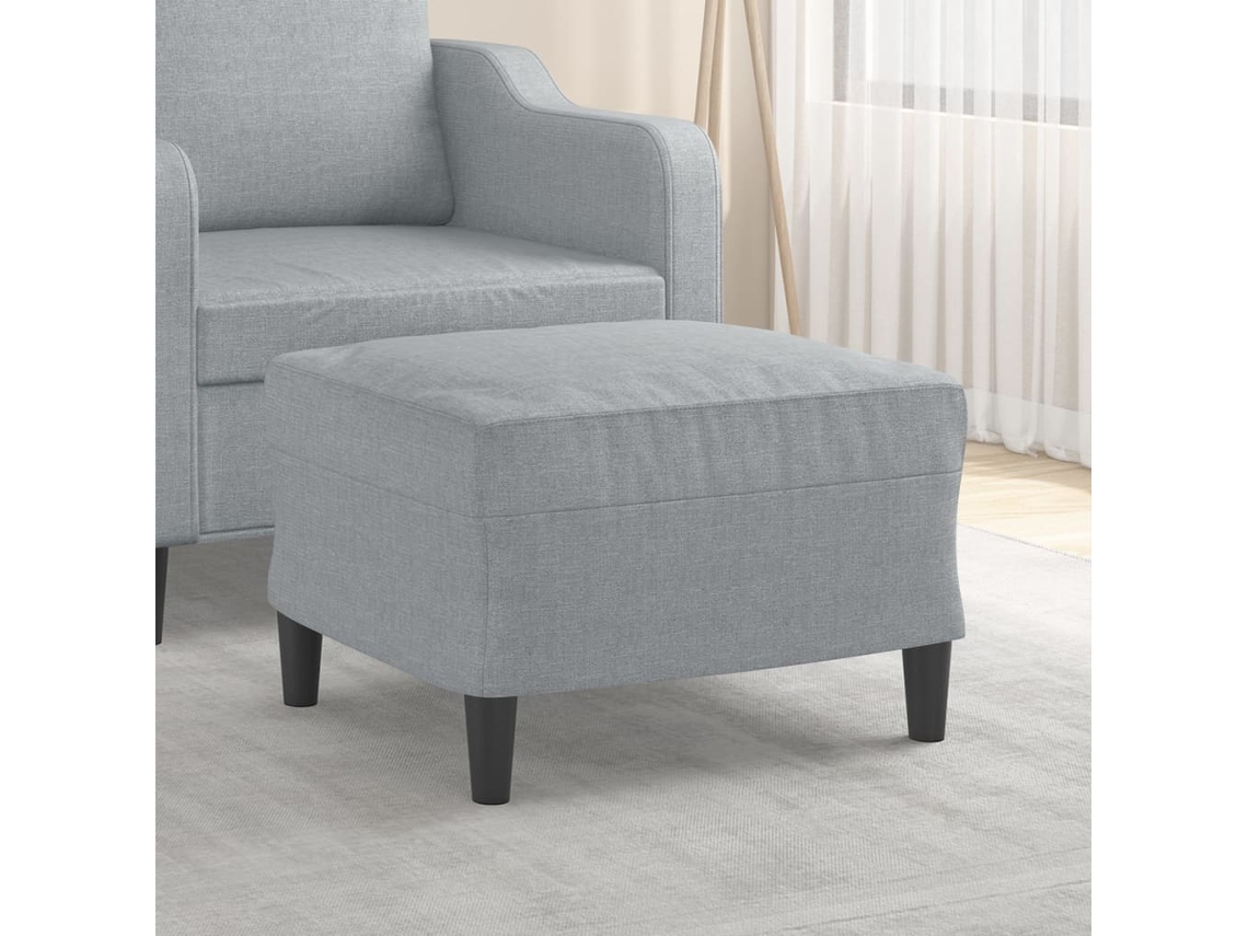 Vidaxl Apoio De Pés 60x50x41 Cm Tecido Cinzento-claro