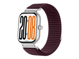Bracelete Para Honor Watch X5 - Nylon Trançado - Fecho De Velcro - Interface Metálica Cor Ameixa