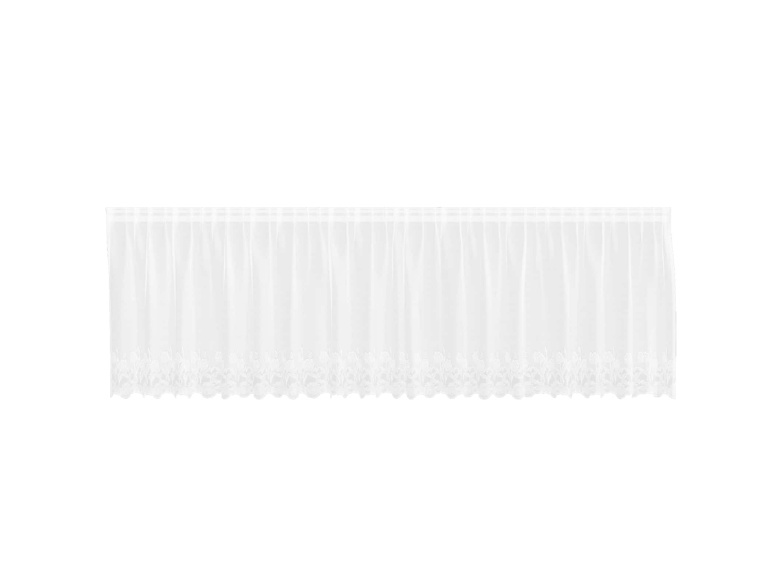 Maison Exclusive - Cortina De Renda Com Cortinas Branco 100 X 500 Cm Poliéster