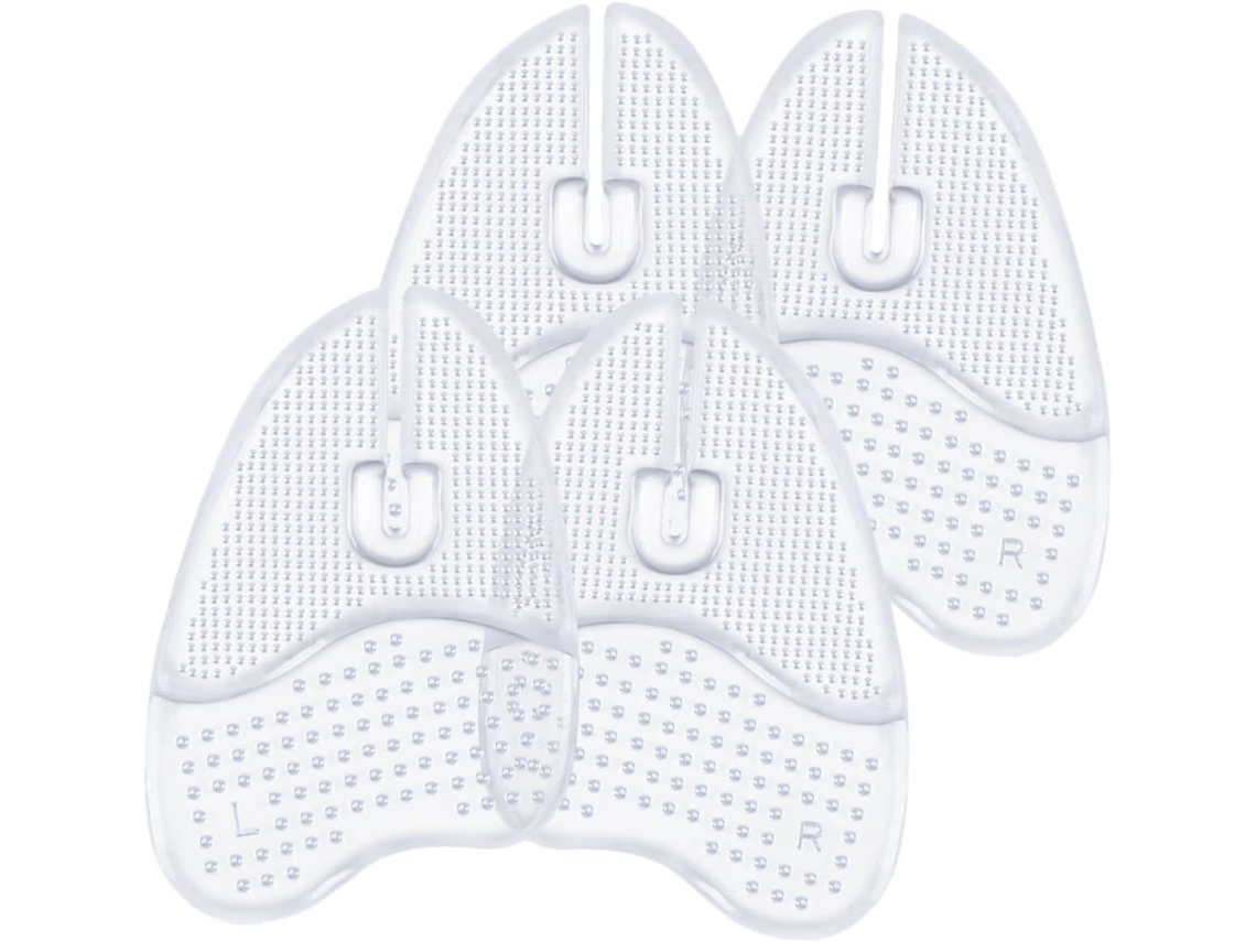 Packove 2-pares De Almofadas Metatarsais Transparentes, Confortáveis E Antiderrapantes Para A Parte Frontal Do Pé, Para
