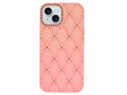 Capa Para Iphone 14 Com Decoração Em Strass E Capa De Tpu Emborrachada