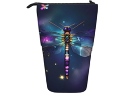 Animal Case Trousse Crayons Télescopique Galaxy Dragonfly Print Fournitures Boite Crayon Multifotionnel