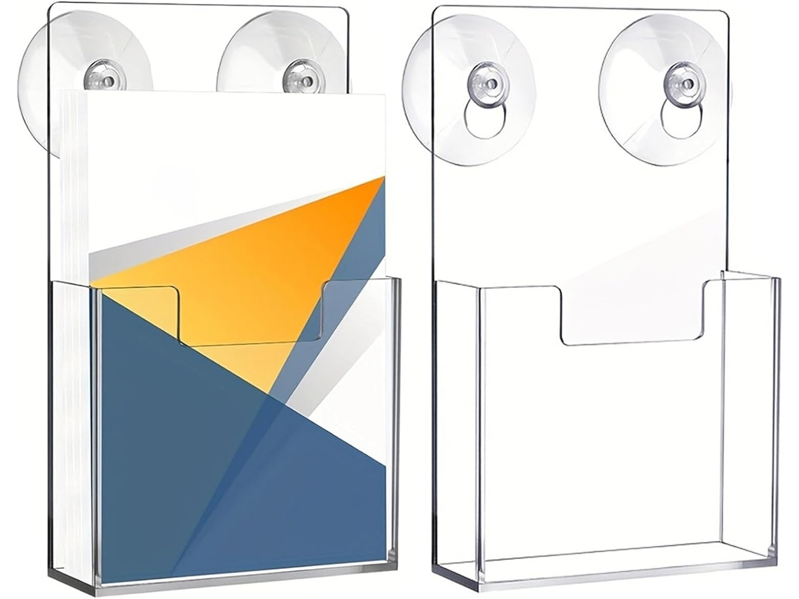 Para Documentos Com Ventosa Em Acrílico De Panfletos Para Documentos, Brochuras, Gokoco (2 Peças)