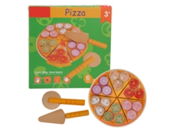 Mali brinquedo de Pizza de Madeira para Crianças com Acessórios Simulação Cortar Cozinha Educativo