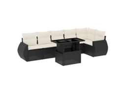 Garden Sofa Set, Garden Sofa Sets Vidaxl Preto Rattan / Vime (n/a)