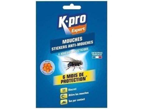 Conjunto de 4 adesivos repelentes de moscas Kapo