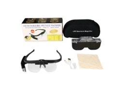 Óculos De Aumento Para Testa Com Luzes Led E Lentes Removíveis De 1,5x, 2x, 2,5x, 3,5x, 4,0x E 4,5x Para Leitura. Aquaforge