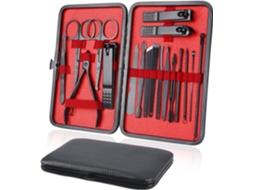 Lurelia Kit De Manicure E Pedicure 18 Peças, Em Aço Inoxidável, Portátil, Com Estojo, Para Cuidados Pessoais