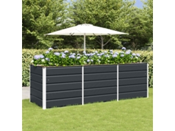 Vidaxl Floreira Antracite 240 X 80 X 75 Cm Aço
