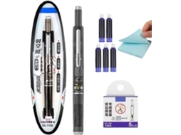 Caneta-tinteiro Retrátil: 0,38 Mm, Tinta Azul E Preta, Corpo
