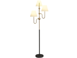 Abajur de Piso (3 Luzes, Interruptor de Pé, E27 Max 40w, Ouro, 165 Cm)