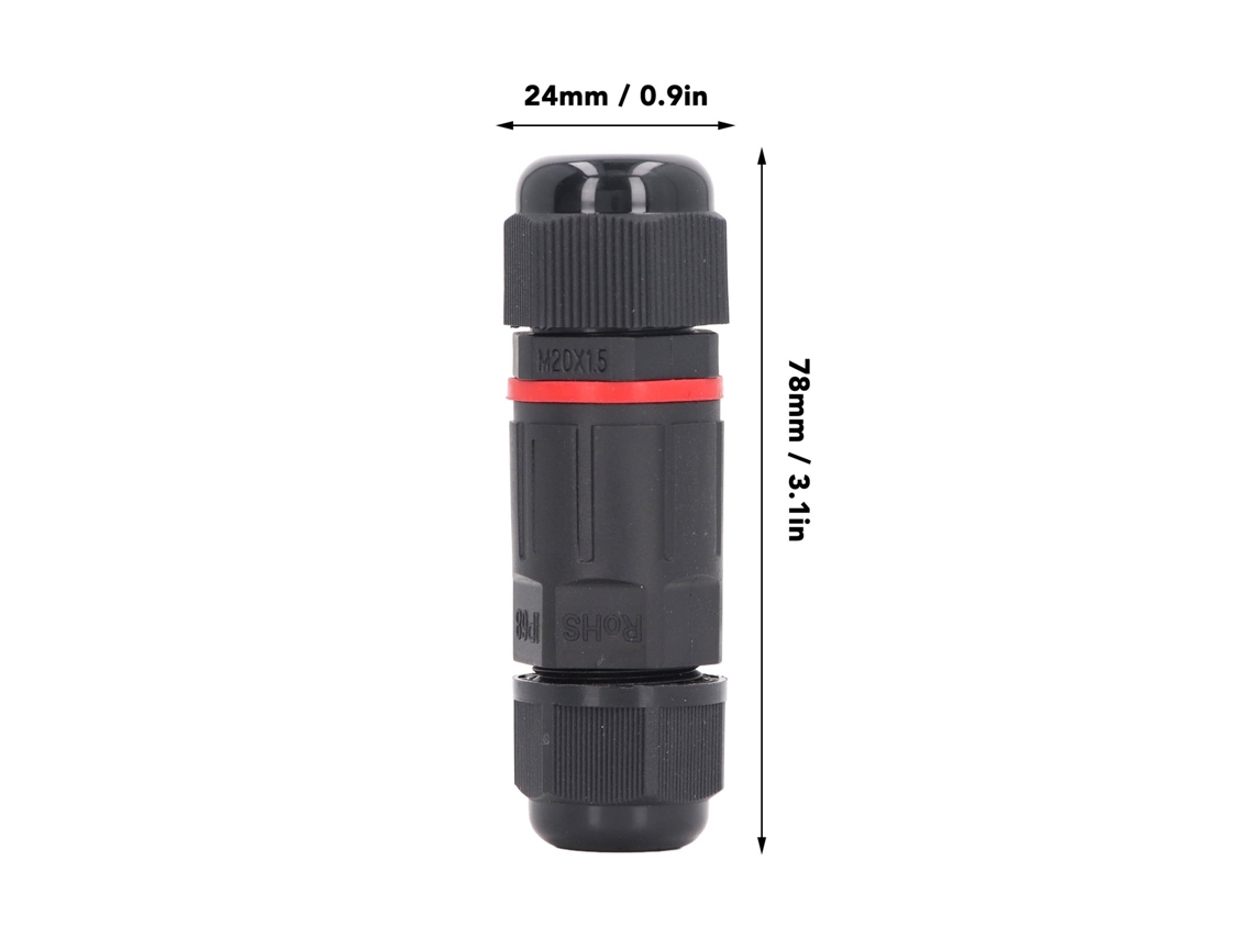Conector À Prova De Água Ip68 Laxiscreed Sem Soldar Com Fecho De Parafuso