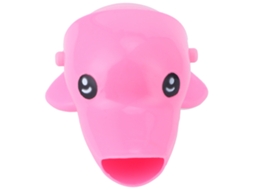 Extensor de Torneira Infantil Cartoon Silicone Fofo Acessório Lavagem Mãos Bebê Rosa S/MARCA