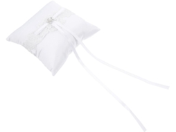 Elegante Almofada Porta Alianças em Renda com Laço, 1 Peça, para Noiva, de Casamento, Design CHABERLU