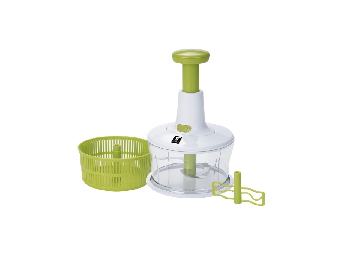 Utensílio de Cozinha 3 em 1 Picador Liquidificador e Escorredor Manual Simplifique a sua cozinha com o nosso prático utensílio 3 em 1 THULOS