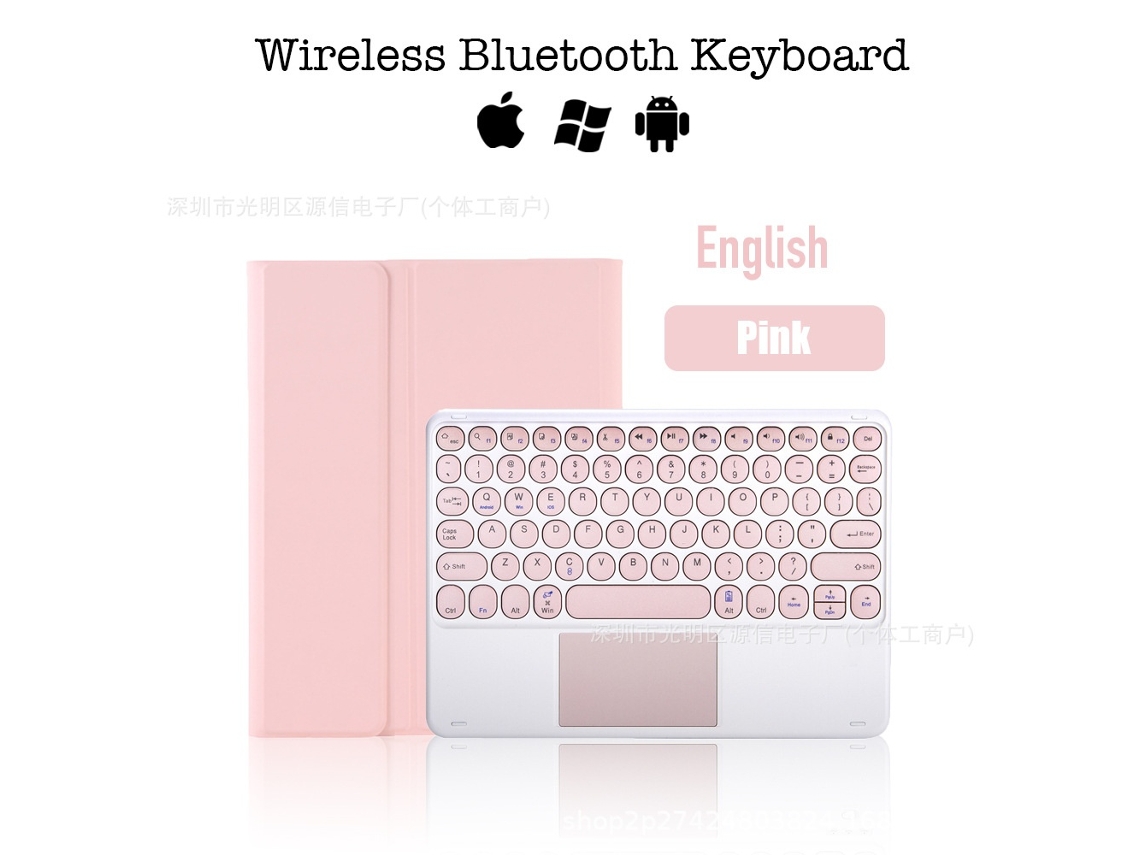 Capa Para Tablet Lurelia, Compatível Com Samsung Galaxy S7 11" T870/t875 ( Claro, Chinês E Inglês, Rosa, Teclado Bluetooth