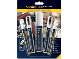 Marcador de Giz SECURIT Branco 2+2+1