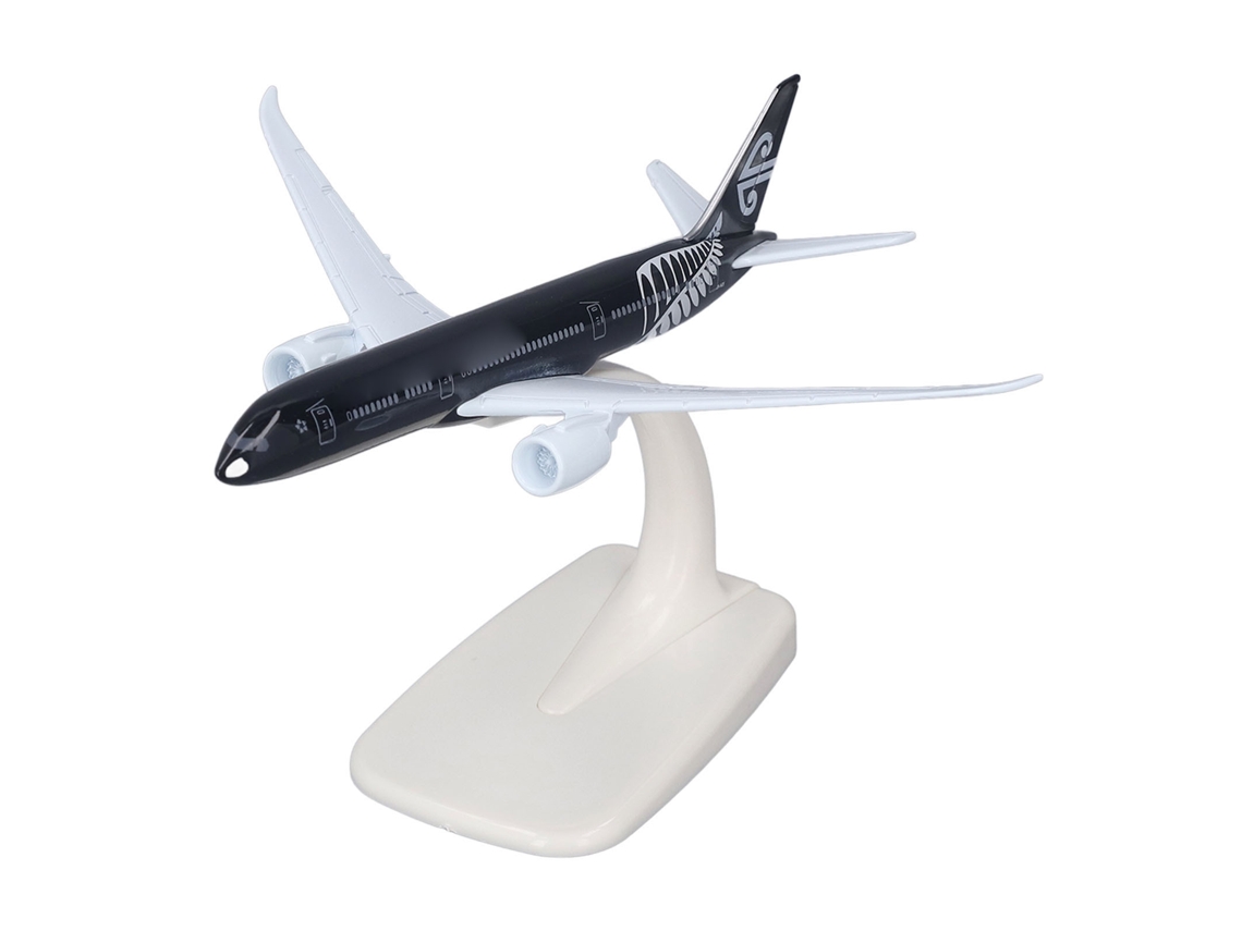 Primerox modelo de Avião de Liga Colecionável Pequeno Portátil Simulado Preto Branco