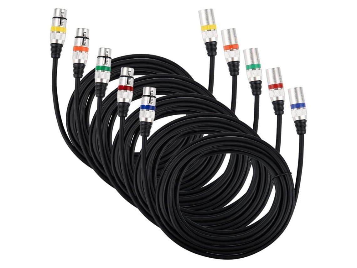 Cabo Lurelia XLR Macho/Fêmea, para Microfones, Mesa de Som, Amplificador e Caixas de Som Ativas
