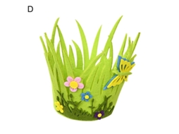 Cesta Decorativa Artesanal De Tela No Tejida Para Regalos Con Diseño De Flores Ideal Para Hogar Y Pascua D
