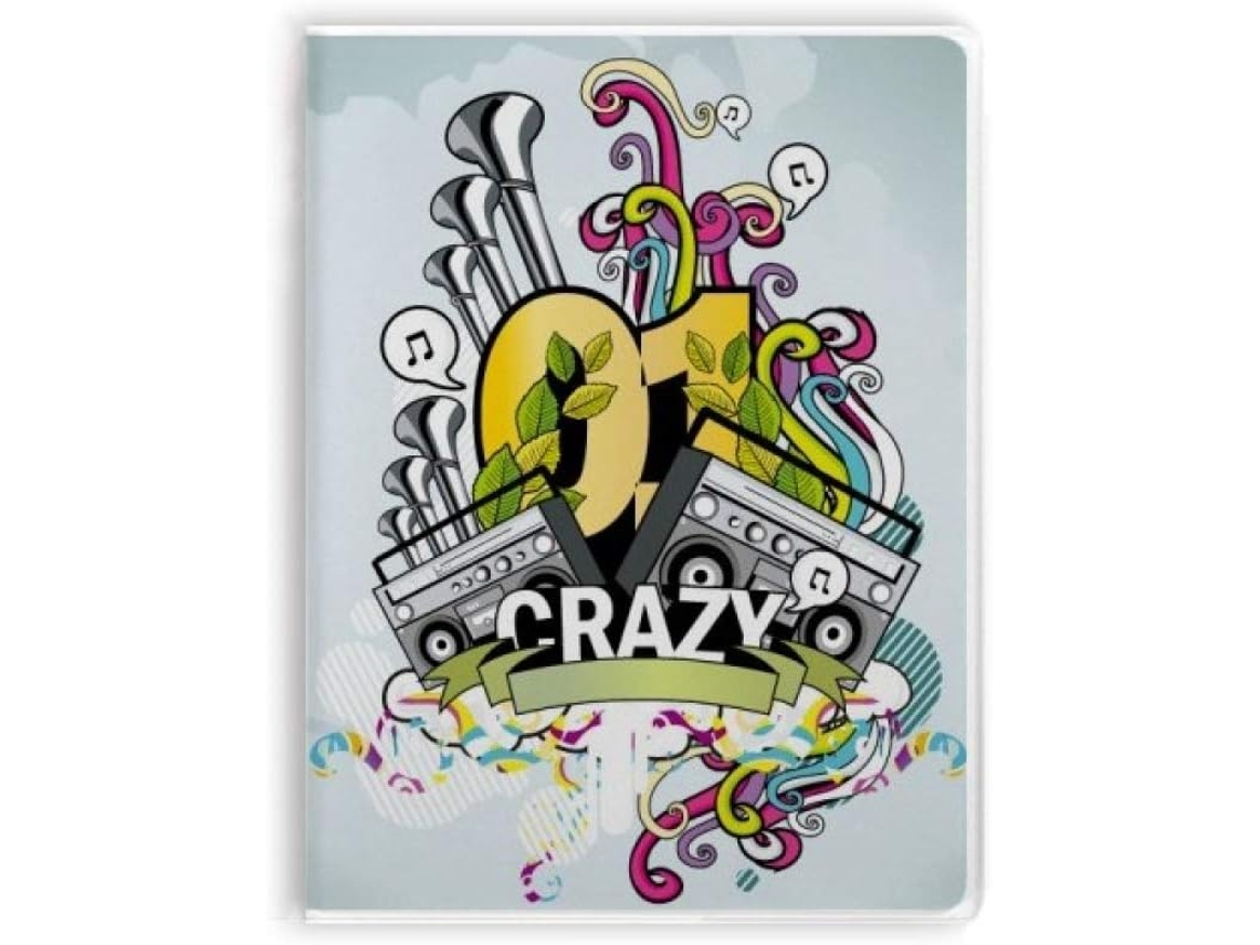 Caderno colorido com estampa de grafite, cultura de rua, estéreo, capa de borracha, protetor de chão, diário íntimo