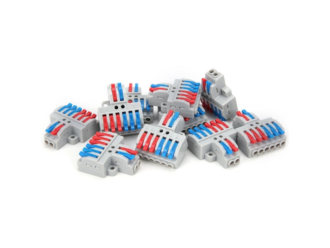 Conector Condutor Fio 2-in-6-out Bloco Terminal 10pcs