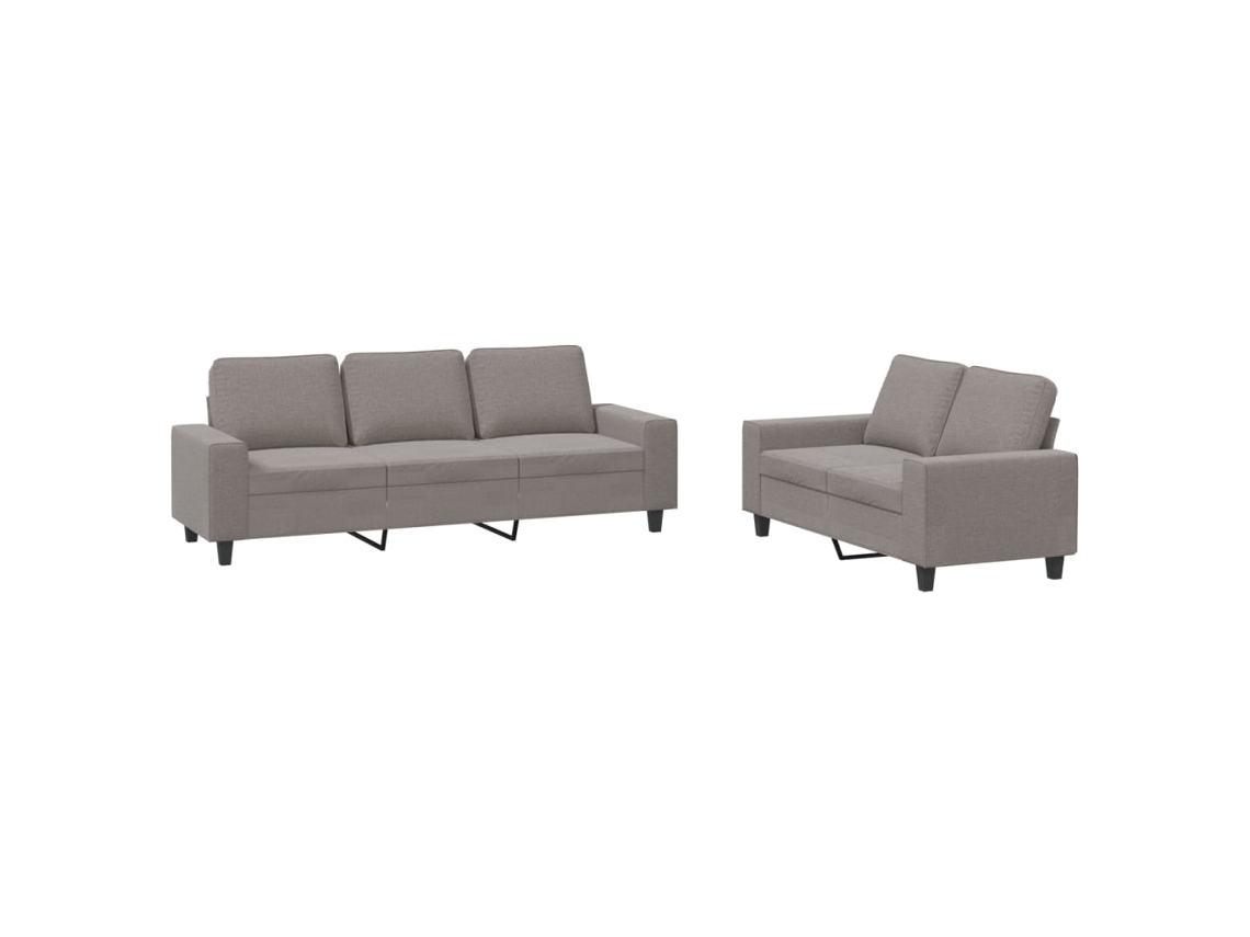 Sofa Set, Sofa Sets Vidaxl Cinzento-acastanhado Tecido (n/a)