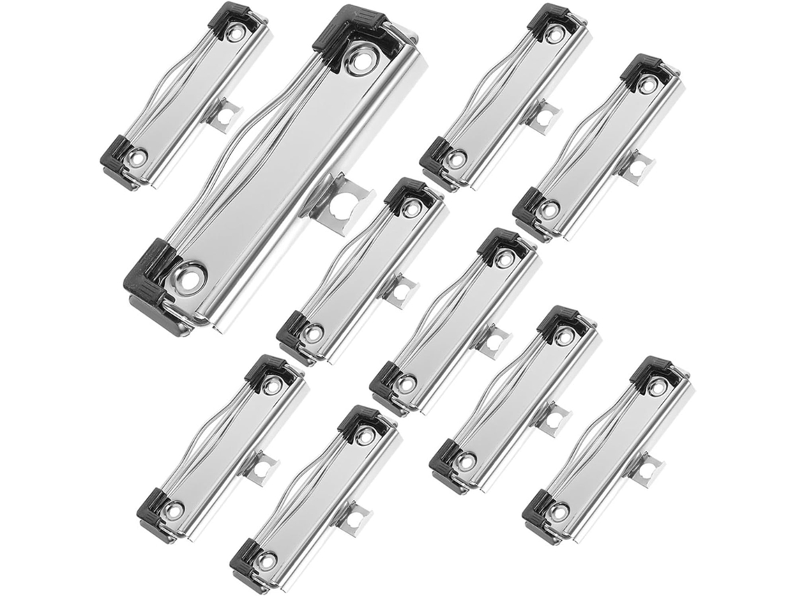 Conjunto de 10 alfinetes Prancheta de metal, design robusto com pés de borracha antiderrapantes, acessórios para joias