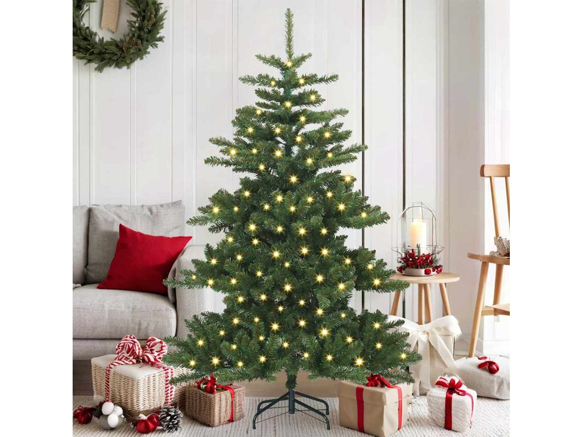 Vidaxl Árvore de Natal Articulada Artificial Verde 150 Cm Pvc e Aço