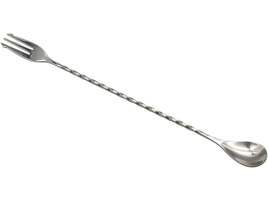 Colheres De Coquetel Em Aço Inoxidável, De Cabeça Dupla, Colher Para Misturar, De Cabo Longo Para Bebidas,