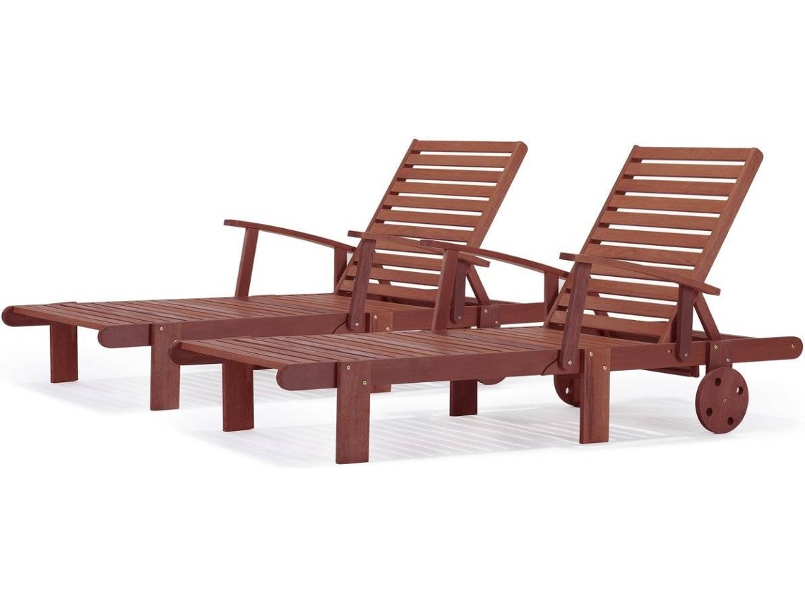 Espreguiçadeiras HABITAT ET JARDIN Tokyo (Castanho - Madeira - 193x71x80 cm)