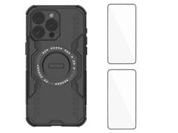Capa Magnética Tkdaddy Para Iphone 15 Pro Max Wanlonfeng Dj Series Pc Tpu Com 2 Películas De Vidro Temperado Pretas