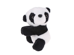 Clipe De Pelúcia Urso Panda Criativo 4 Polegadas Preto E Branco Para Meninos Meninas Brinquedo