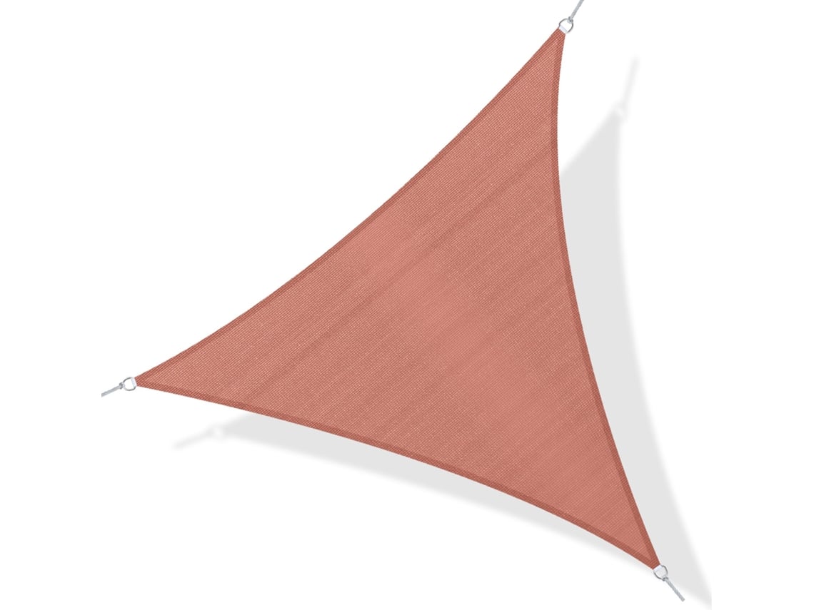 Vela de sombra triangular 4x4x4 m, hdpe, uv resistente, vermelha ORBITRA COMMERCE