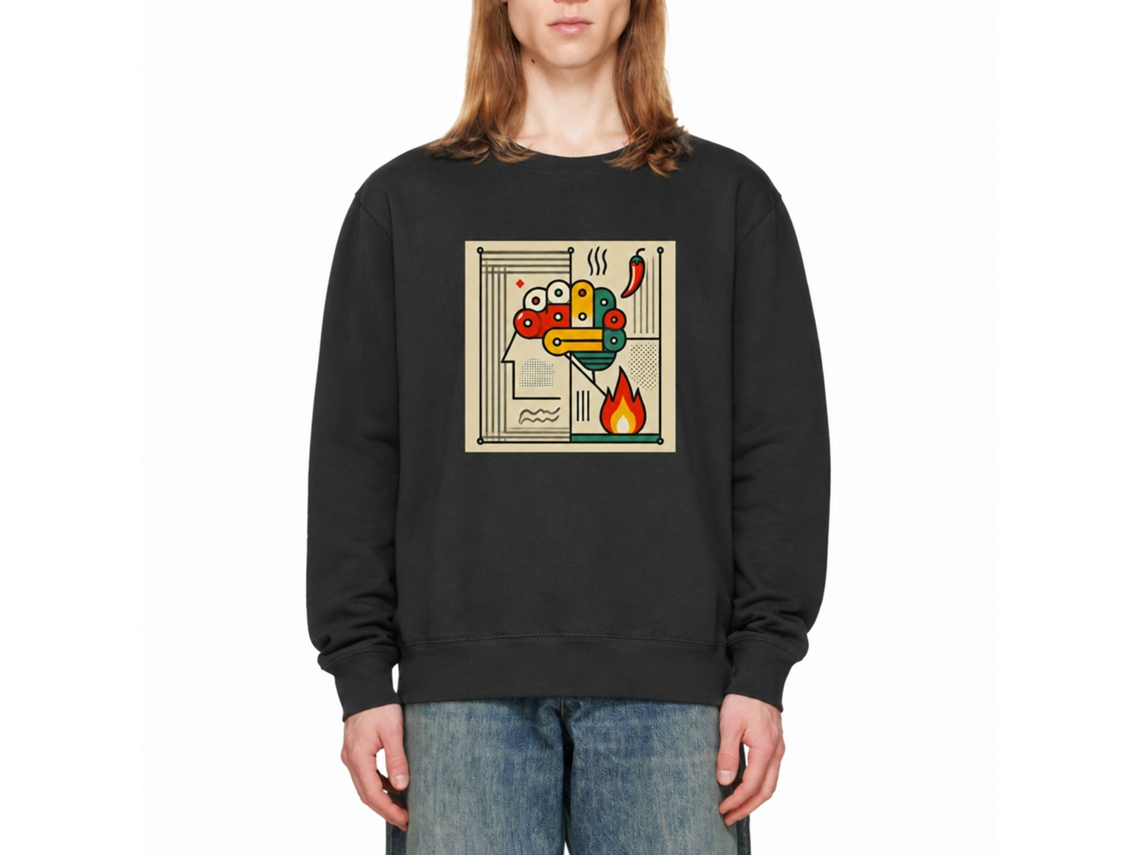 Rockinstone Neuro Spicy Black Sweatshirt Unique Designer Style