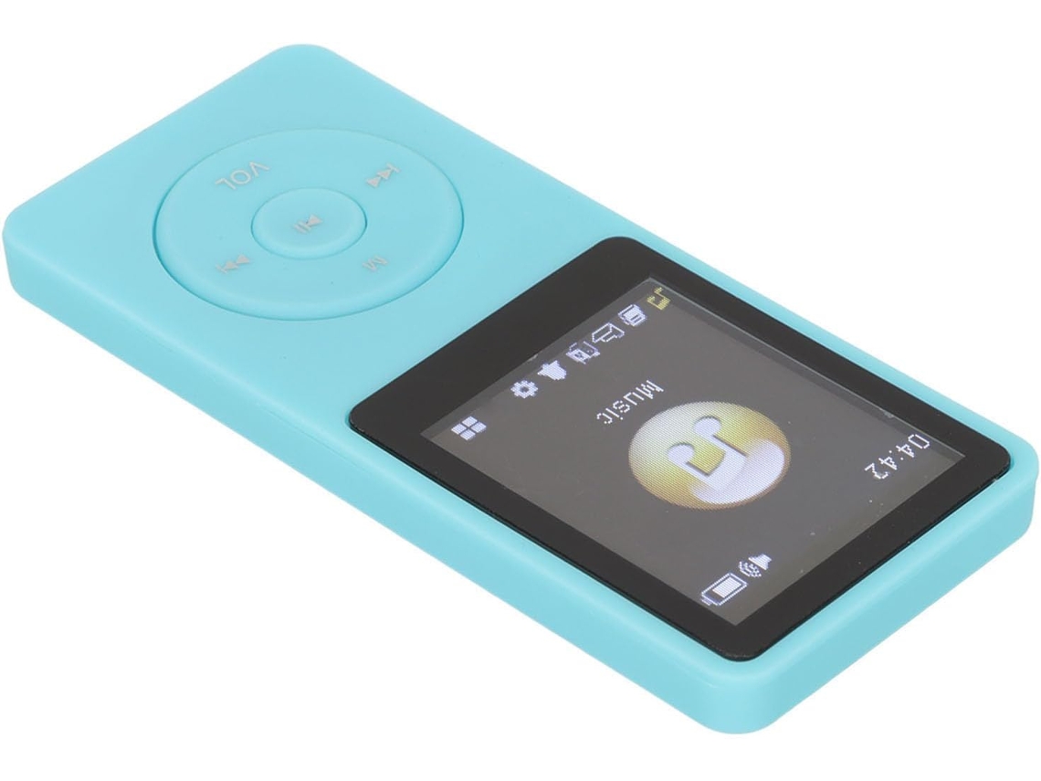 Reprodutor de MP3/MP4 de 32 GB, tela de 1 polegada, portátil, compacto, alto-falante com tela sensível ao toque e entrada para fone de ouvido.