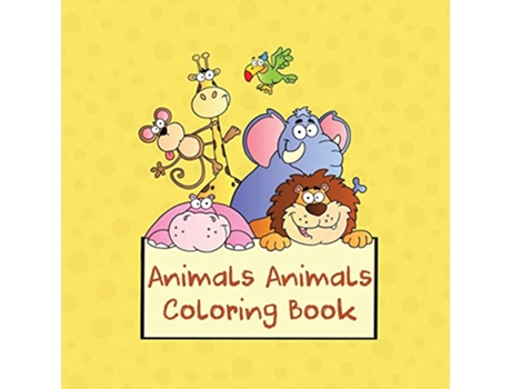 Livro Animals Animals Coloring Book 100page Coloring Book for Kids Colouring Pad de Journal Jungle Publishing (Inglês)
