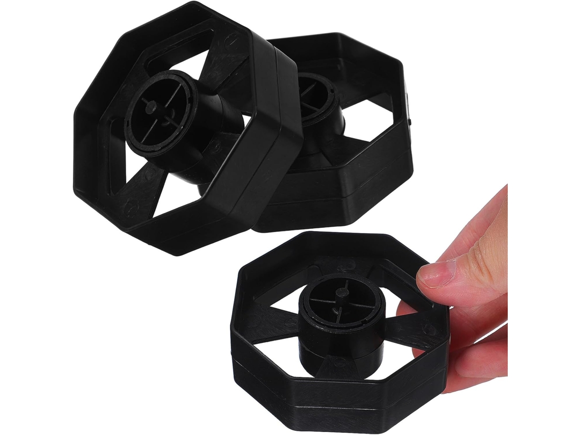 Conjunto Kisangel Com 3 Núcleos De Rolos E Rodas Móveis Plástico Preto Para Dispensador Fita Adesiva Design Portátil