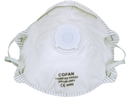 Conjunto de 2 Máscaras de Proteção COFAN Com Válvula FFP2D