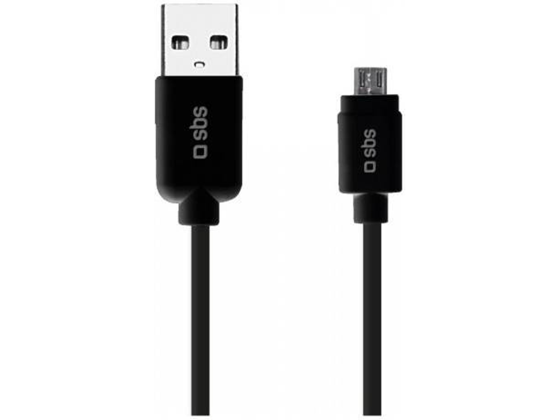Cabo SBS TECABLEMICRO3K (USB - Micro-USB - 3m - Preto)