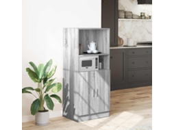 Vidaxl Armário Cozinha 57x41,5x131,5 Cm Derivados Madeira Sonoma Cinza