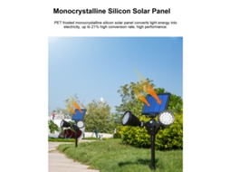 2026 lâmpada Solar de Jardim Exterior com Sensor de Movimento Pir Ip65 Impermeável para Pátio, Jardim, Cerca e Paisagem