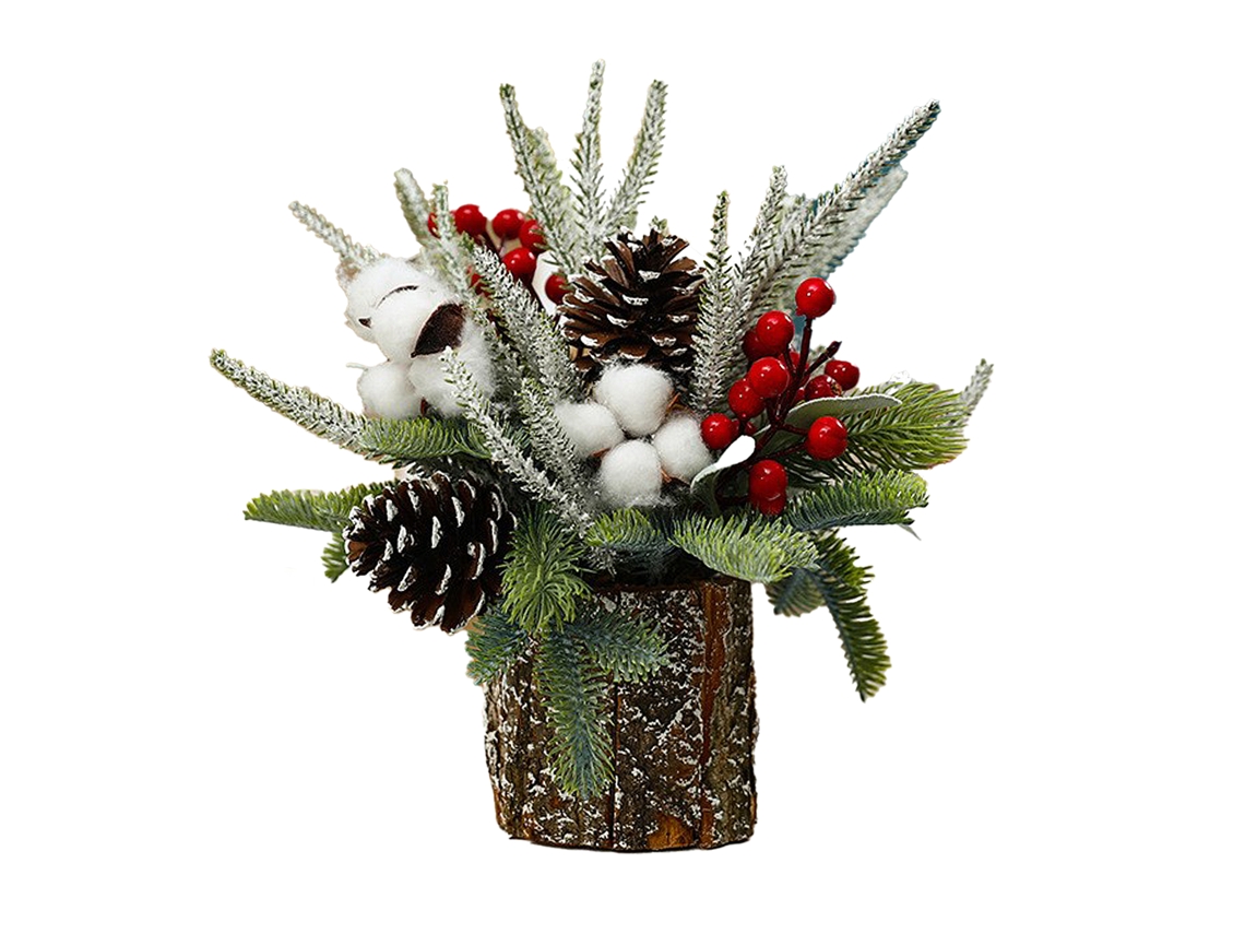 Laxiscreed Base De Árvore De Natal Com Casca E Neve Para Decoração De Pequena Árvore
