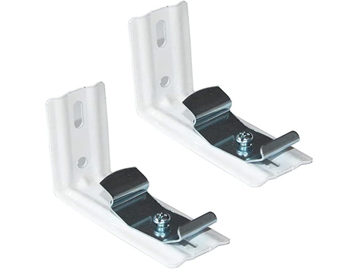 Conjunto De 8 Suportes Verticais Metálicos Em Formato L Para Trilho 1-1 2 Polegadas, Com Clipes De Montagem Interna E