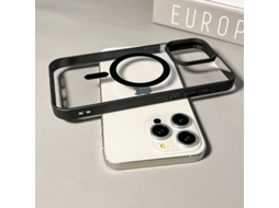 Capa Magnética Transparente Preta Para Iphone 17 Air