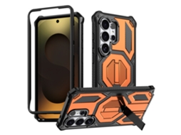 Capa Para Samsung Galaxy S26 Plus, Com Suporte E Carregamento Magnético, Resistente De Nível Militar Laranja Panoona