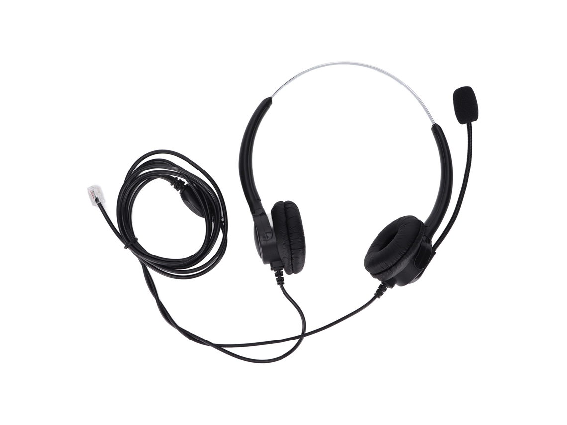 Aetheria auricular Telefônico Cabo Rj9 Binaural com Microfone Cancelamento de Ruído para Call Center Atendimento