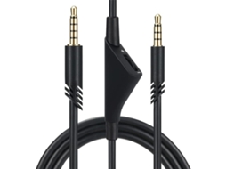 Cabo Áudio Zruxe Para Auscultadores Logitech A10, A30, A40, A50 Jack 3.5mm Com Controlo De Volume 2m